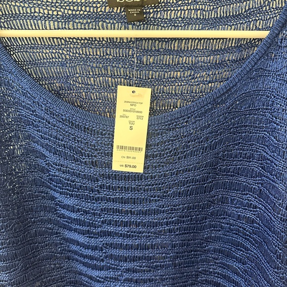 NWT✅ Bebe zebra stitch top 💙 - Picture 2 of 2